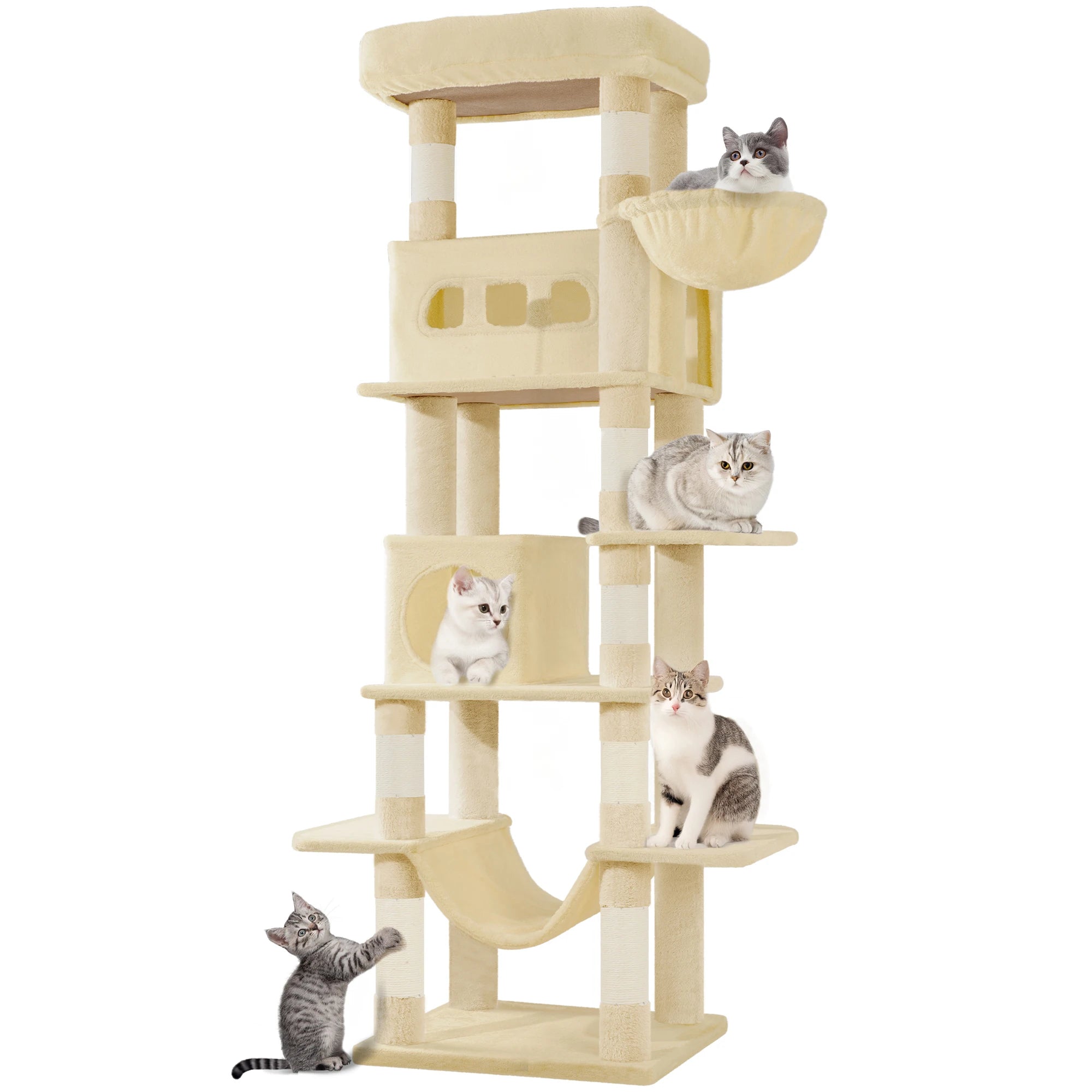 Arbre à chat 170 cm en coloris beige