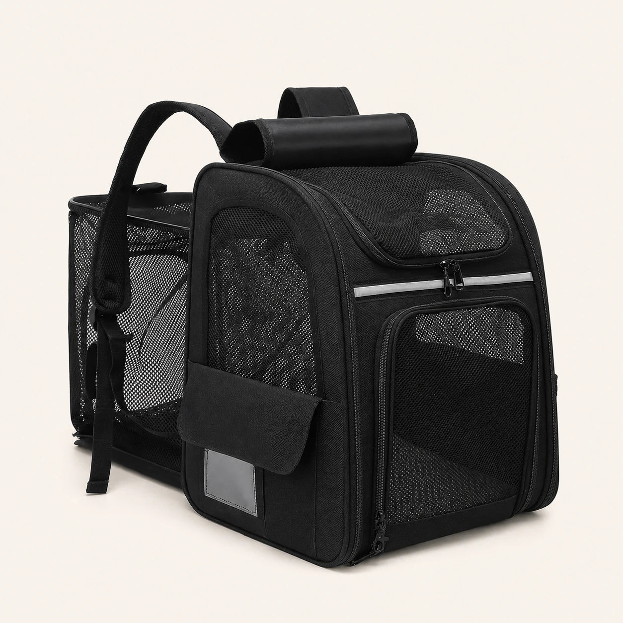 Sac à dos de transport XL noir pour chat