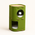 Tour refuge compacte pour chat en coloris vert