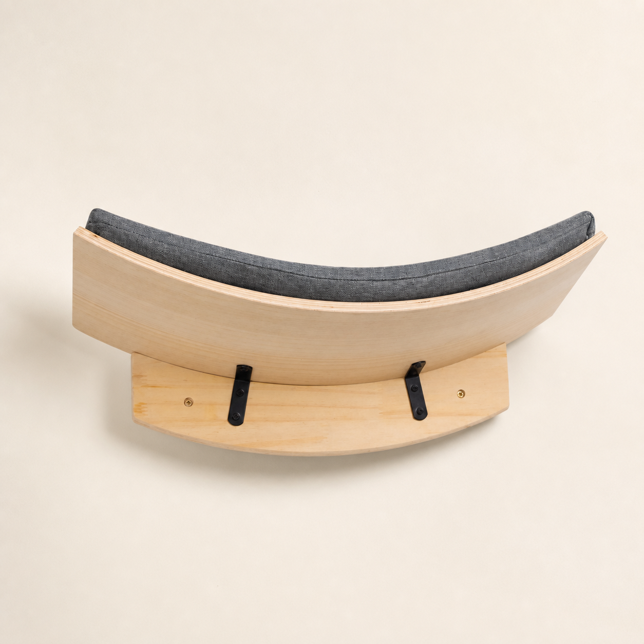 Couchette murale courbe en bois pour chat