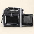 Sac de transport vélo extensible gris anthracite pour chat
