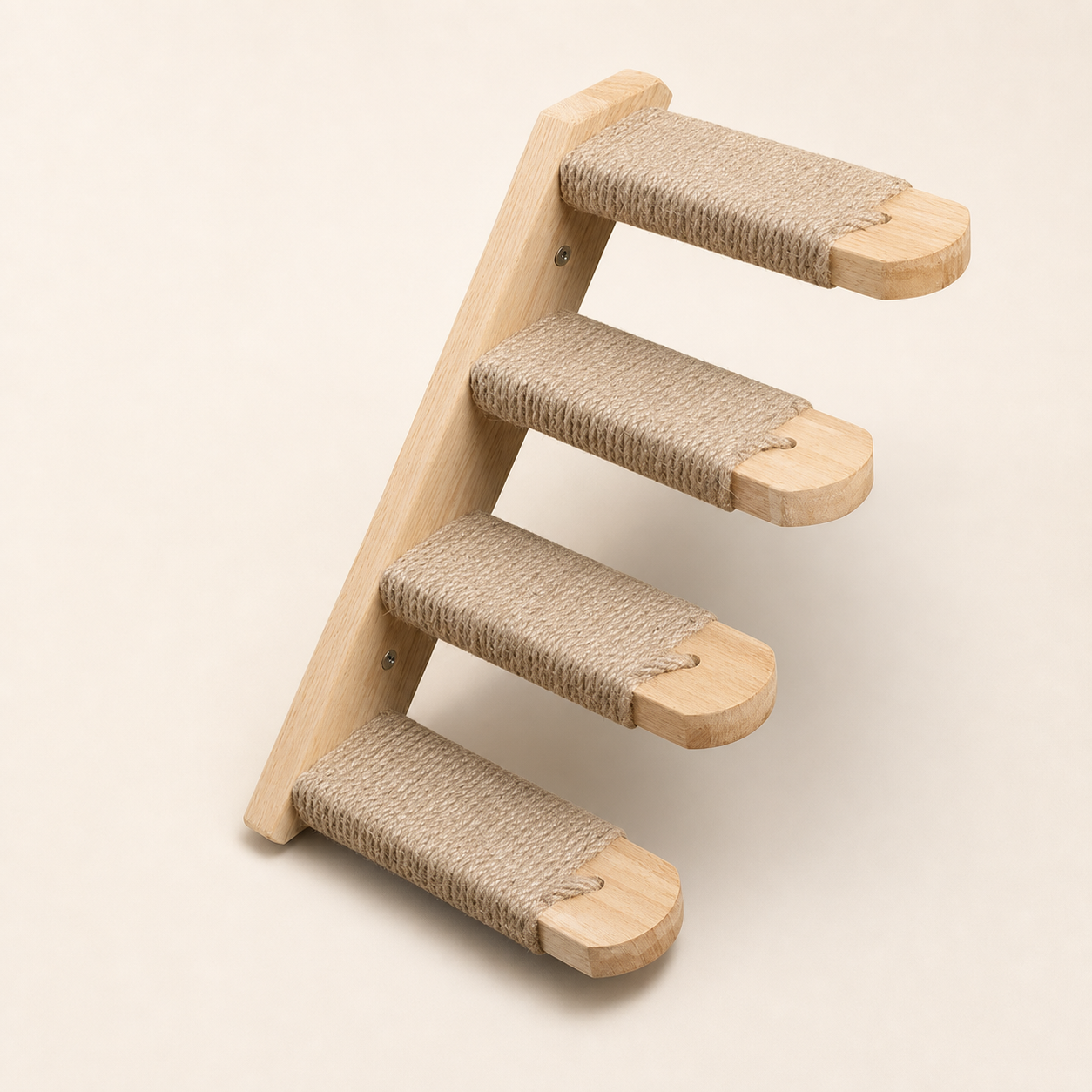 Escalier mural en bois pour chat