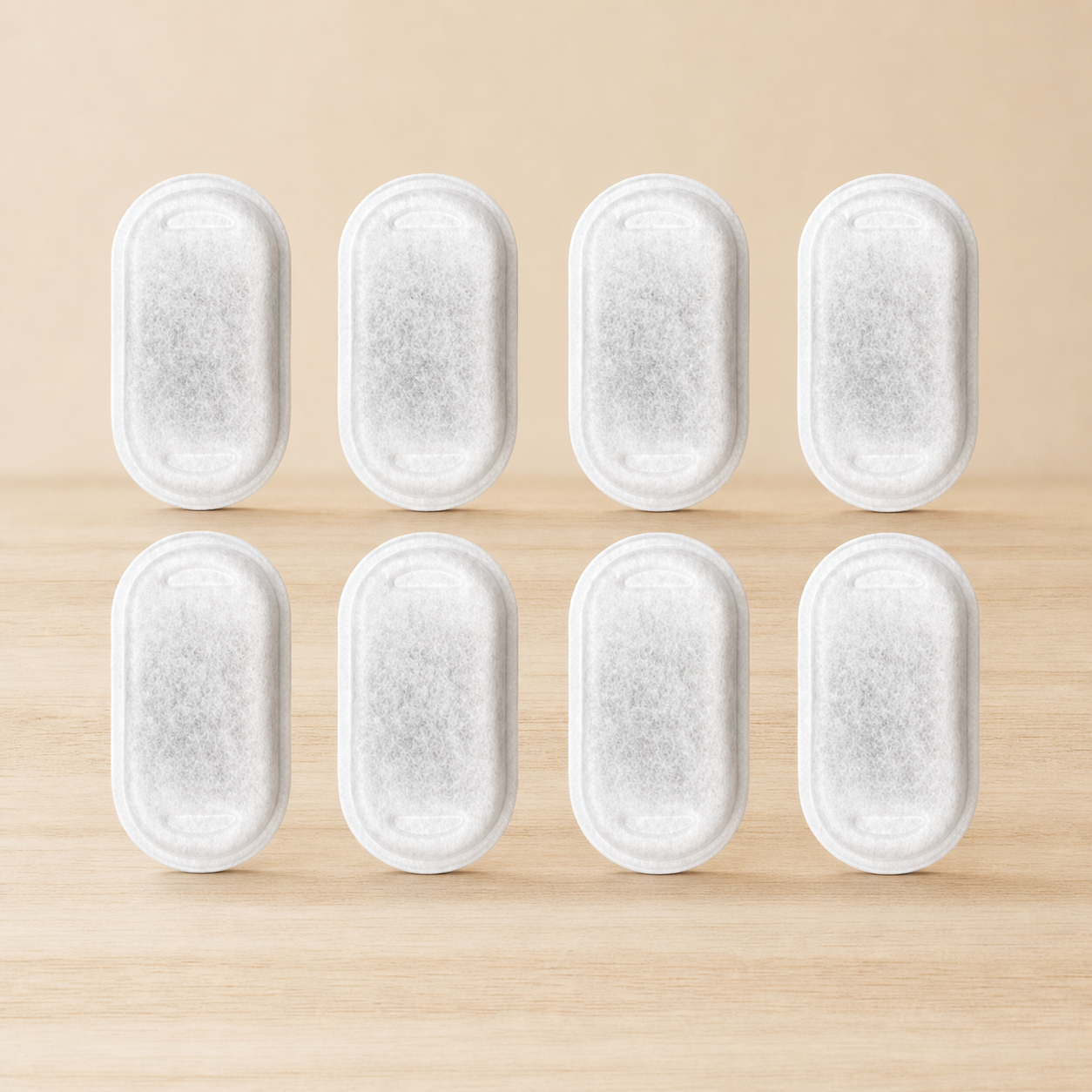 Lot de huit filtres rectangulaires pour la fontaine inox premium