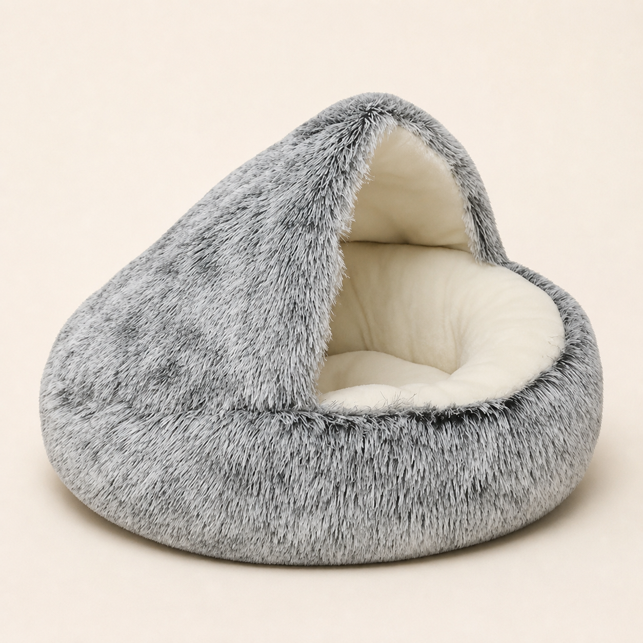 Couchage rond gris pour chat