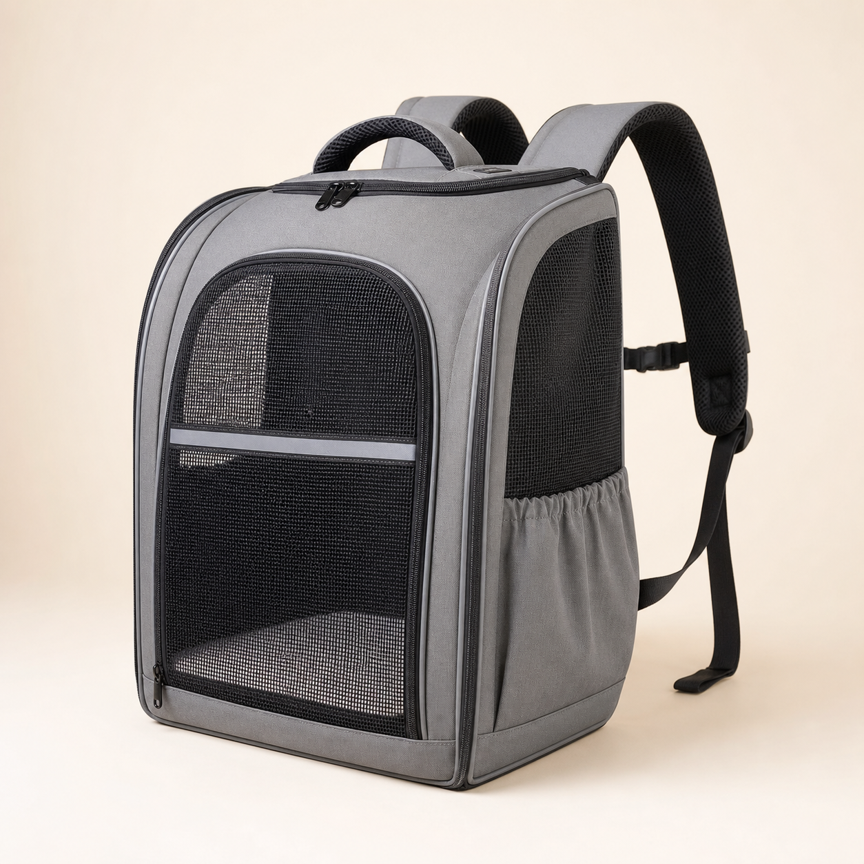 Sac à dos de transport pliable pour chat – 4 coloris — Gris