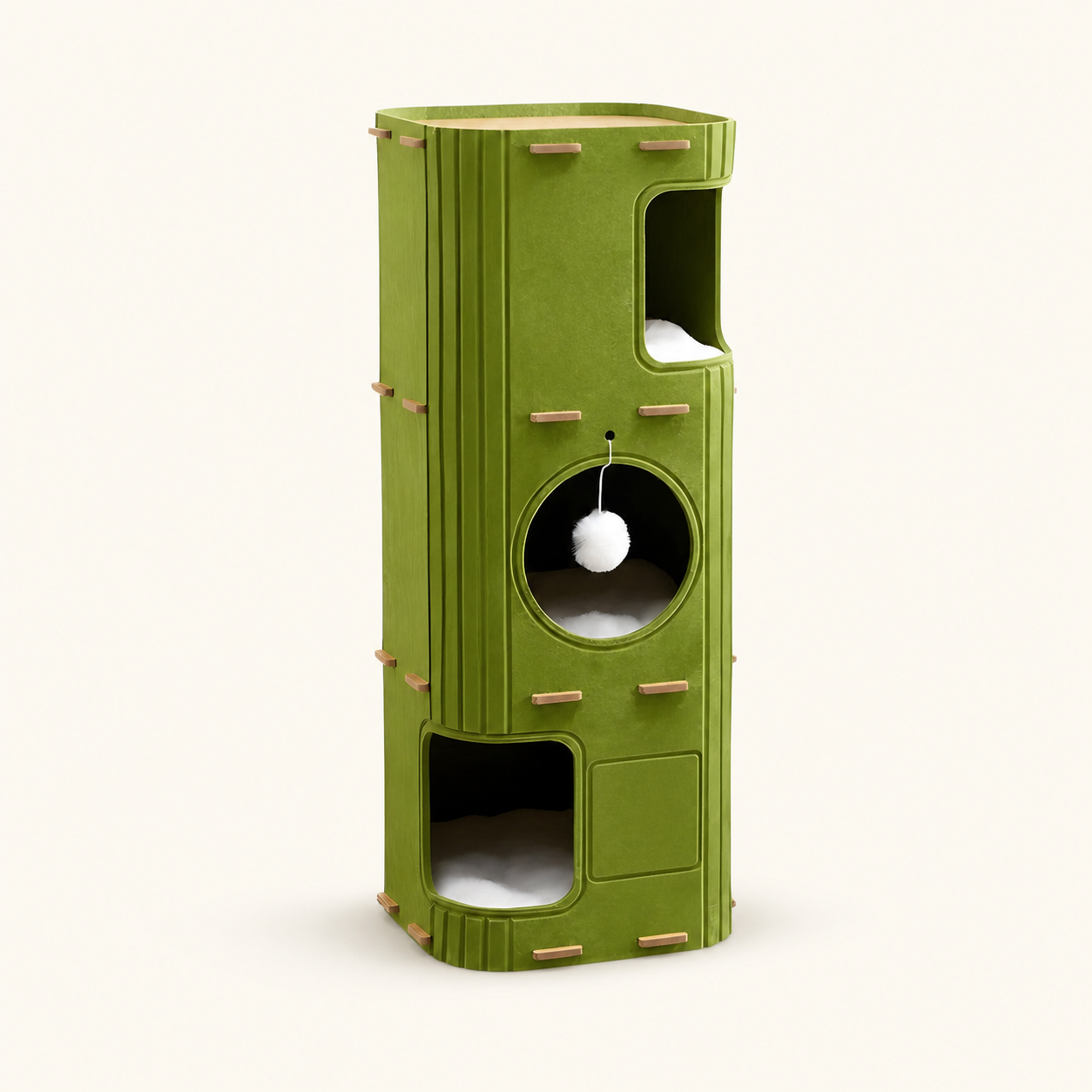 Tour refuge haute pour chat en coloris vert