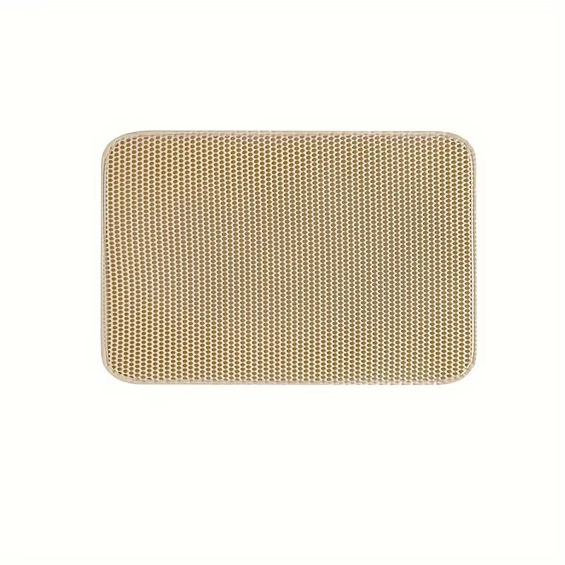 Tapis de litière double couche kaki