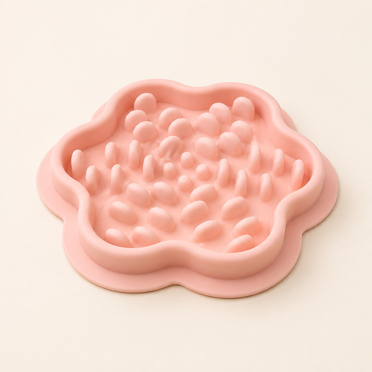 Gamelle fleur en silicone pour chat – 5 coloris — Pêche