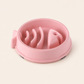 Gamelle anti-glouton à trois canaux pour chat – 3 coloris — Rose