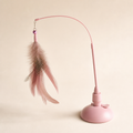 Canne à plume avec ventouse pour chat – 2 coloris — Rose