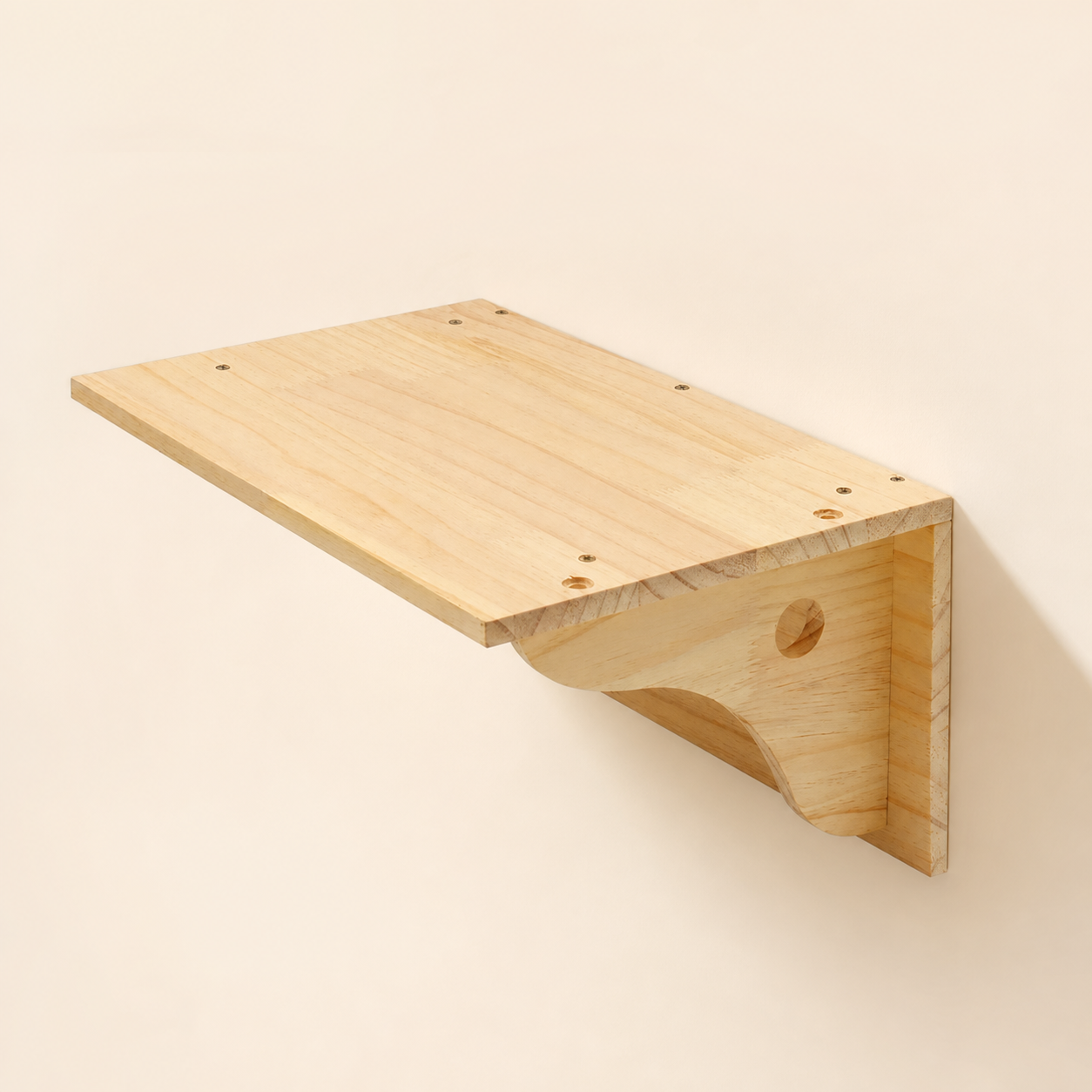 Grande plateforme murale en bois pour chat