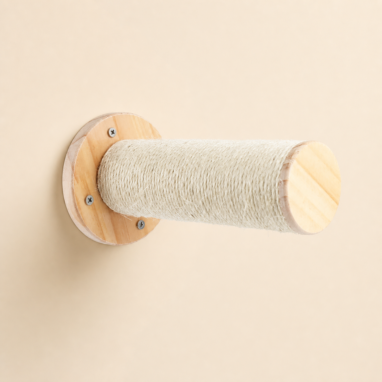 Poteau mural en bois et sisal pour chat