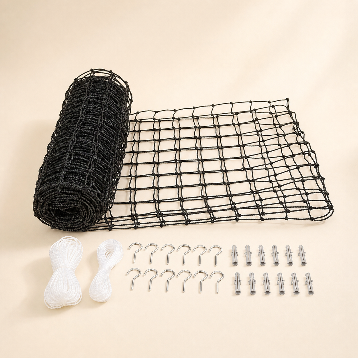 Filet de protection noir pour balcon