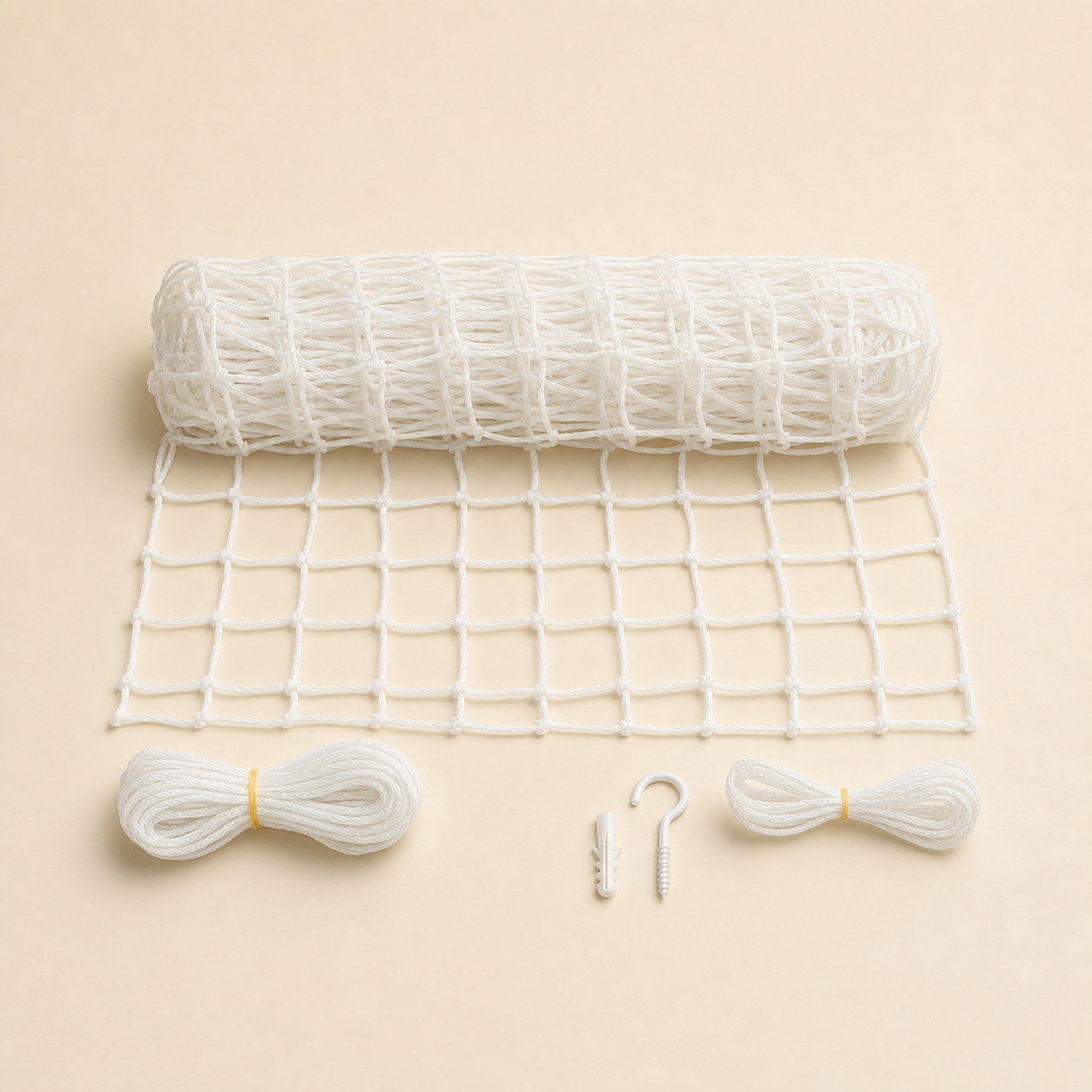 Filet de protection blanc pour balcon