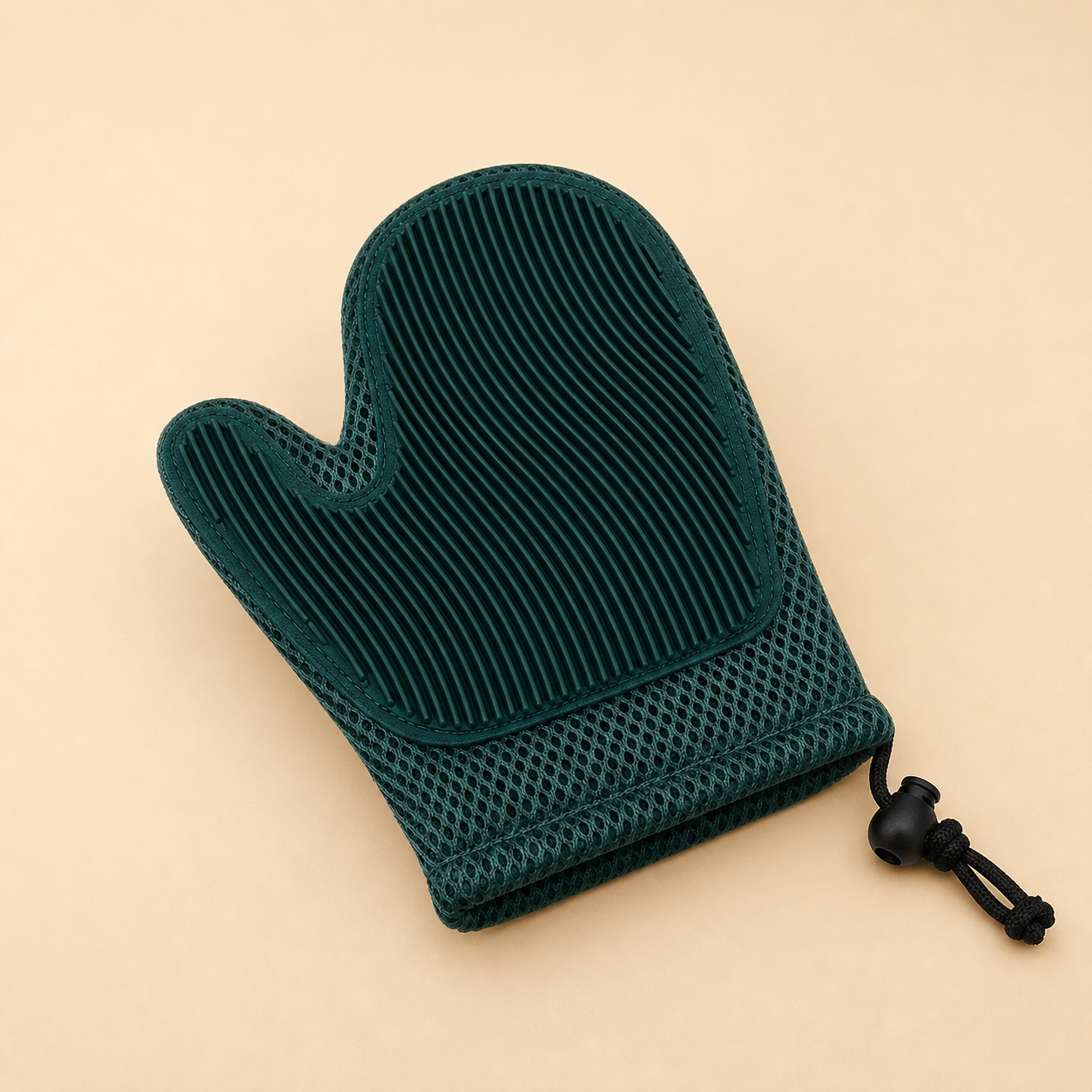 Gant de toilettage bleu foncé