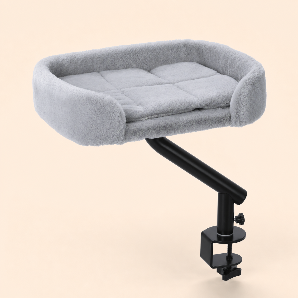Hamac de bureau réglable beige avec support blanc