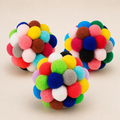 Balles pompons multicolores pour chat – lot de 3 — Petit format – lot de 3