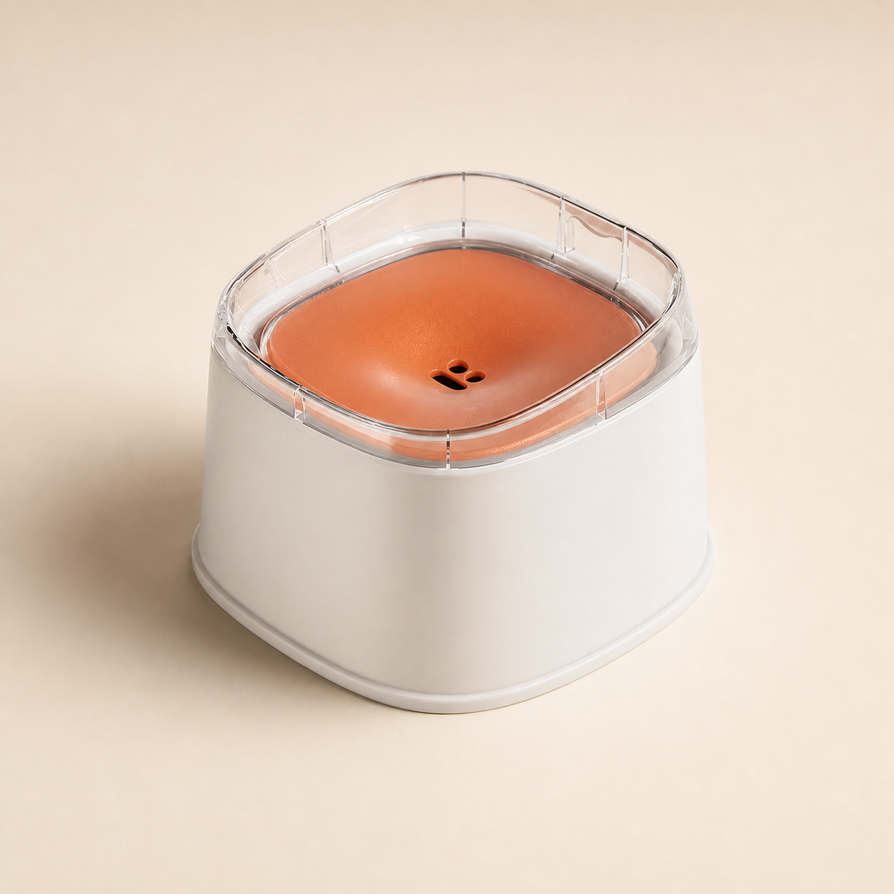 Bol d’eau anti-éclaboussures 2 L pour chat – 3 coloris — Blanc