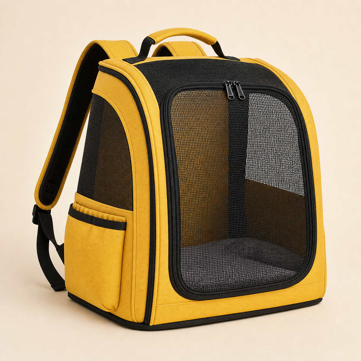 Sac à dos de transport pliable pour chat – 4 coloris — Jaune