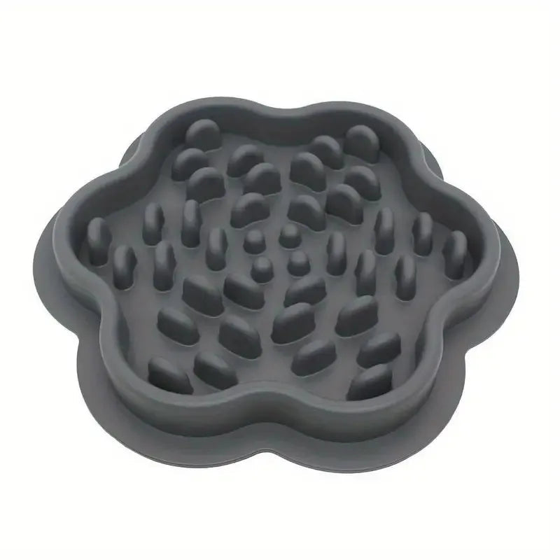 Gamelle fleur en silicone pour chat – 5 coloris — Gris anthracite
