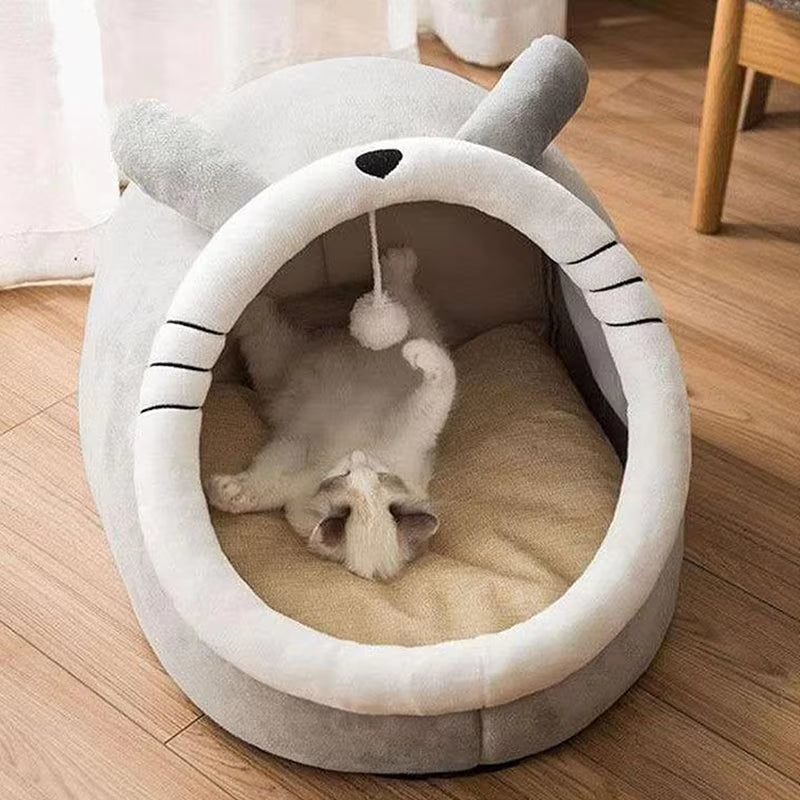 Niche cartoon modèle chat gris