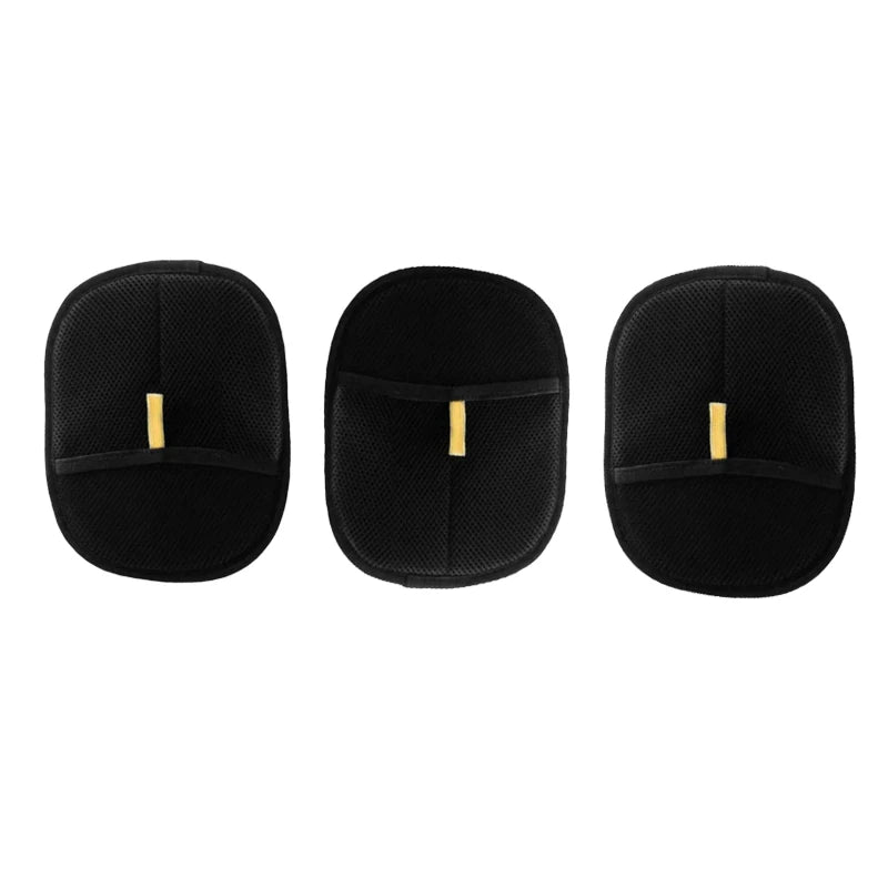 Lot de trois gants ramasse-poils noirs
