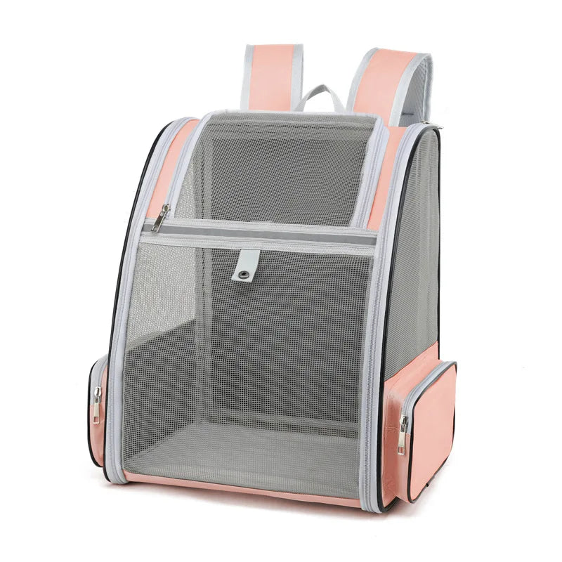 Sac à dos de transport en maille pour chat – 4 coloris — Rose