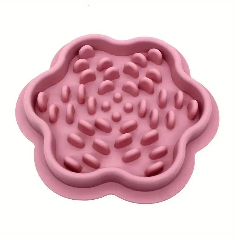 Gamelle fleur en silicone pour chat – 5 coloris — Rose
