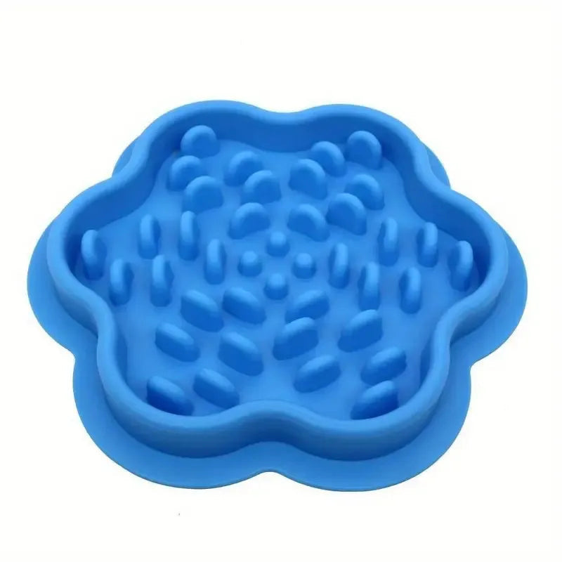 Gamelle fleur en silicone pour chat – 5 coloris — Bleu