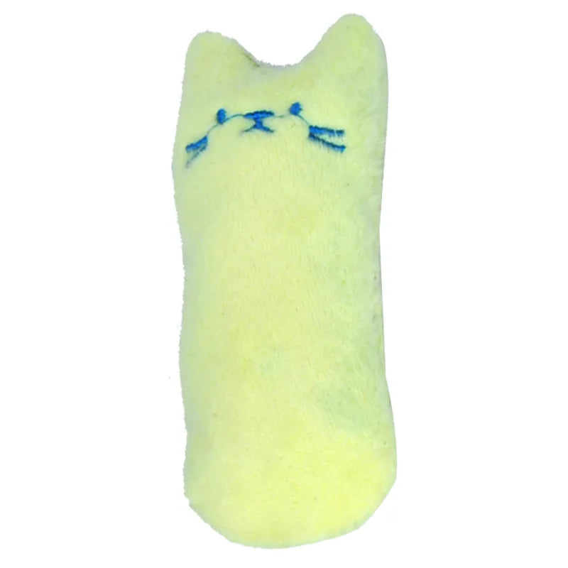 Coussin à la cataire en peluche pour chat – 5 coloris — Jaune